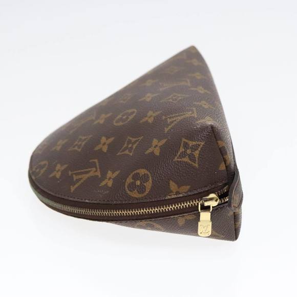 LOUIS VUITTON Monogram Trousse Demi Ronde Cosmetic Pouch M47520 LV Auth 91150 - Picture 3 of 16